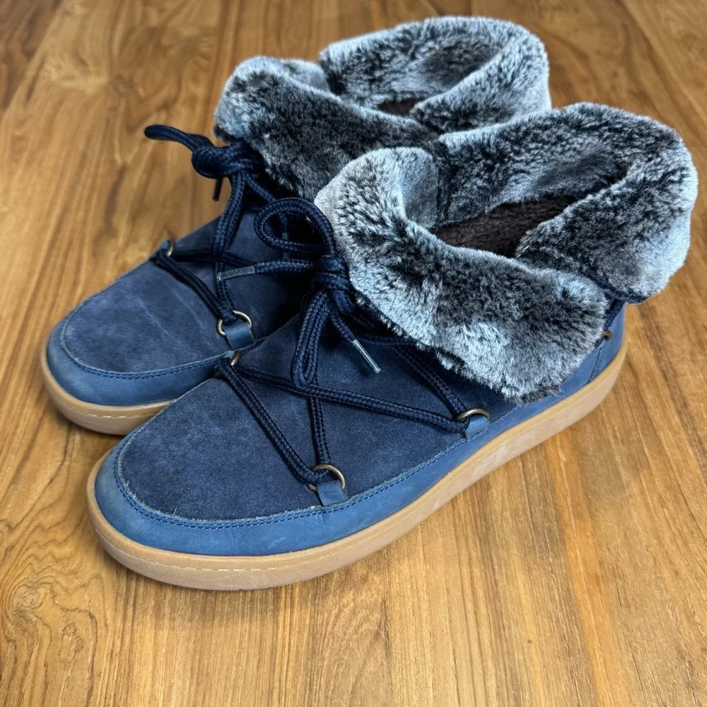 Suede Winter Boots Women’s 37 (US 6) Joules Charlton Boots Fold-Over Faux Fur